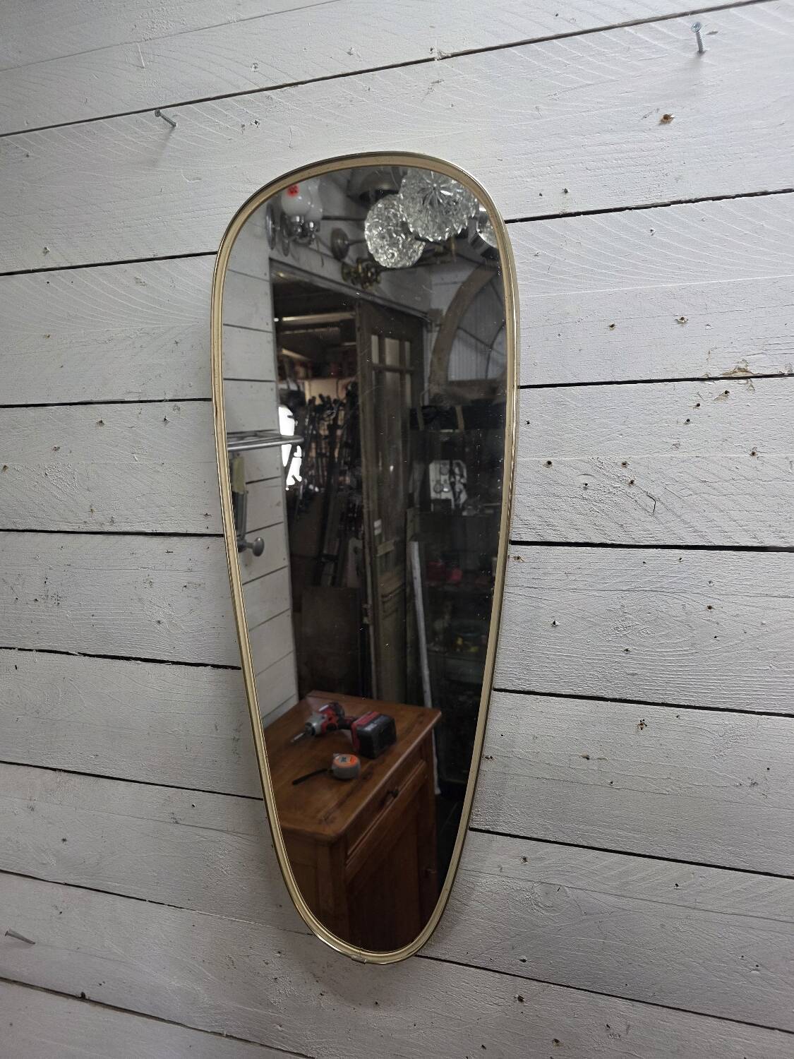 Miroir vintage des années 60  forme organique