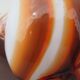 vintage orange and white Florentine opaline vase