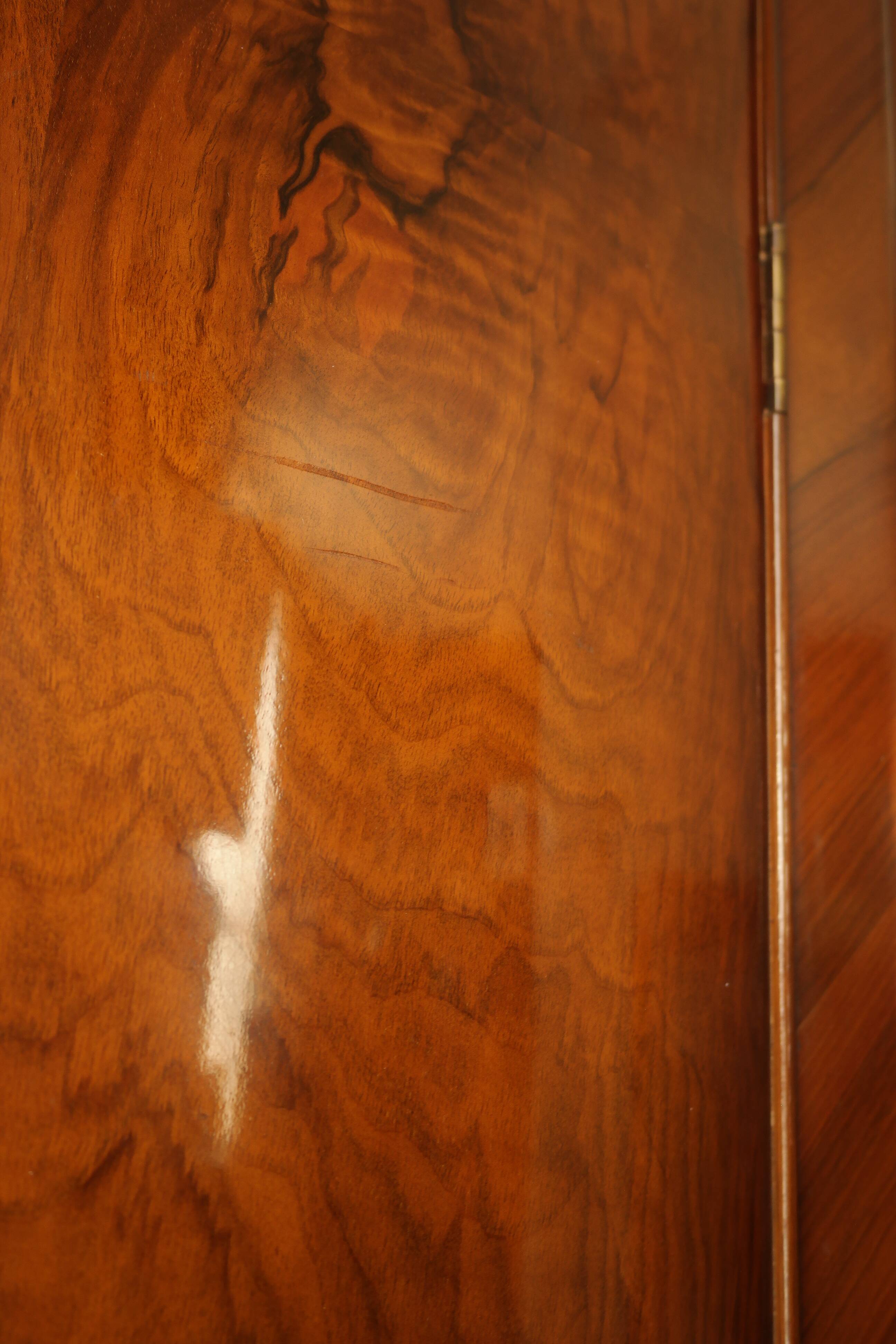 English art deco student wardrobe in walnut