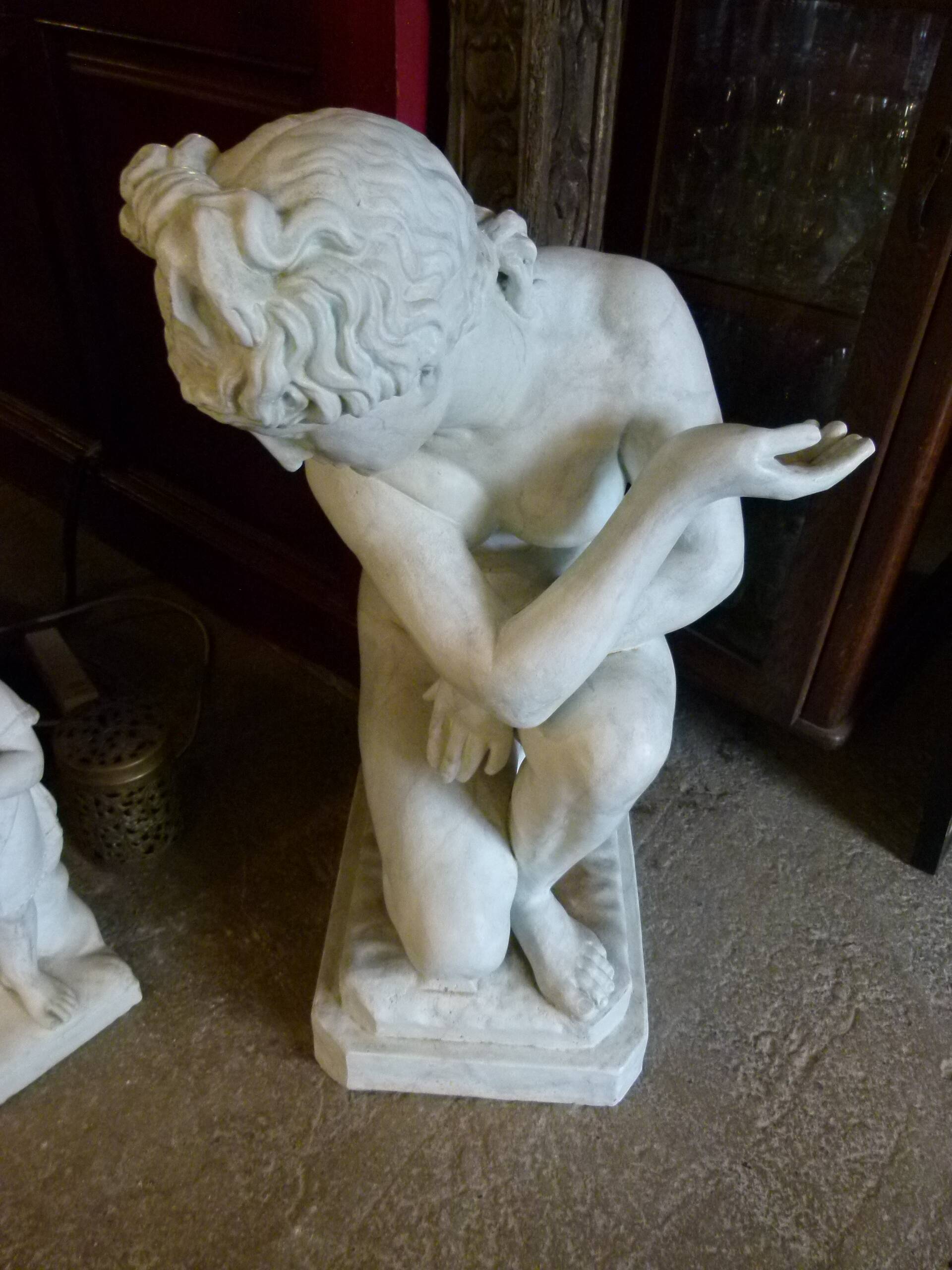 Painted bronze sculpture