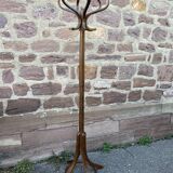 Vintage parrot standing coat rack 1980 curved wood