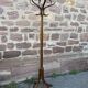 Vintage parrot standing coat rack 1980 curved wood