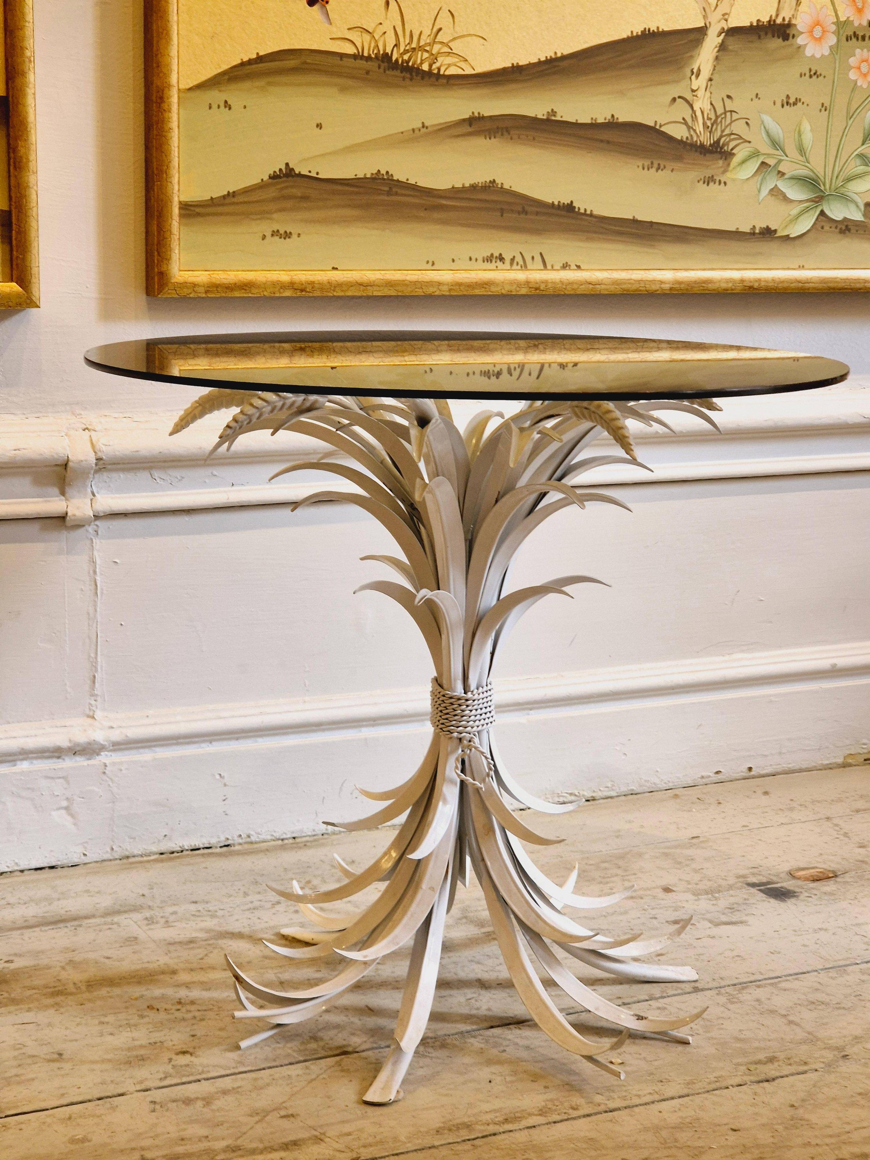 Hans Kögl, "Coco Chanel" - metal side table, Hollywood Regency