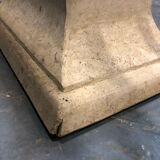 Iron and glass console, antique patina