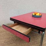 Red formica coffee table