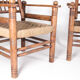 Pair of armchairs in rope and wood circa 1950