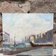 Oil on canvas "a small quiet port" 1980s
