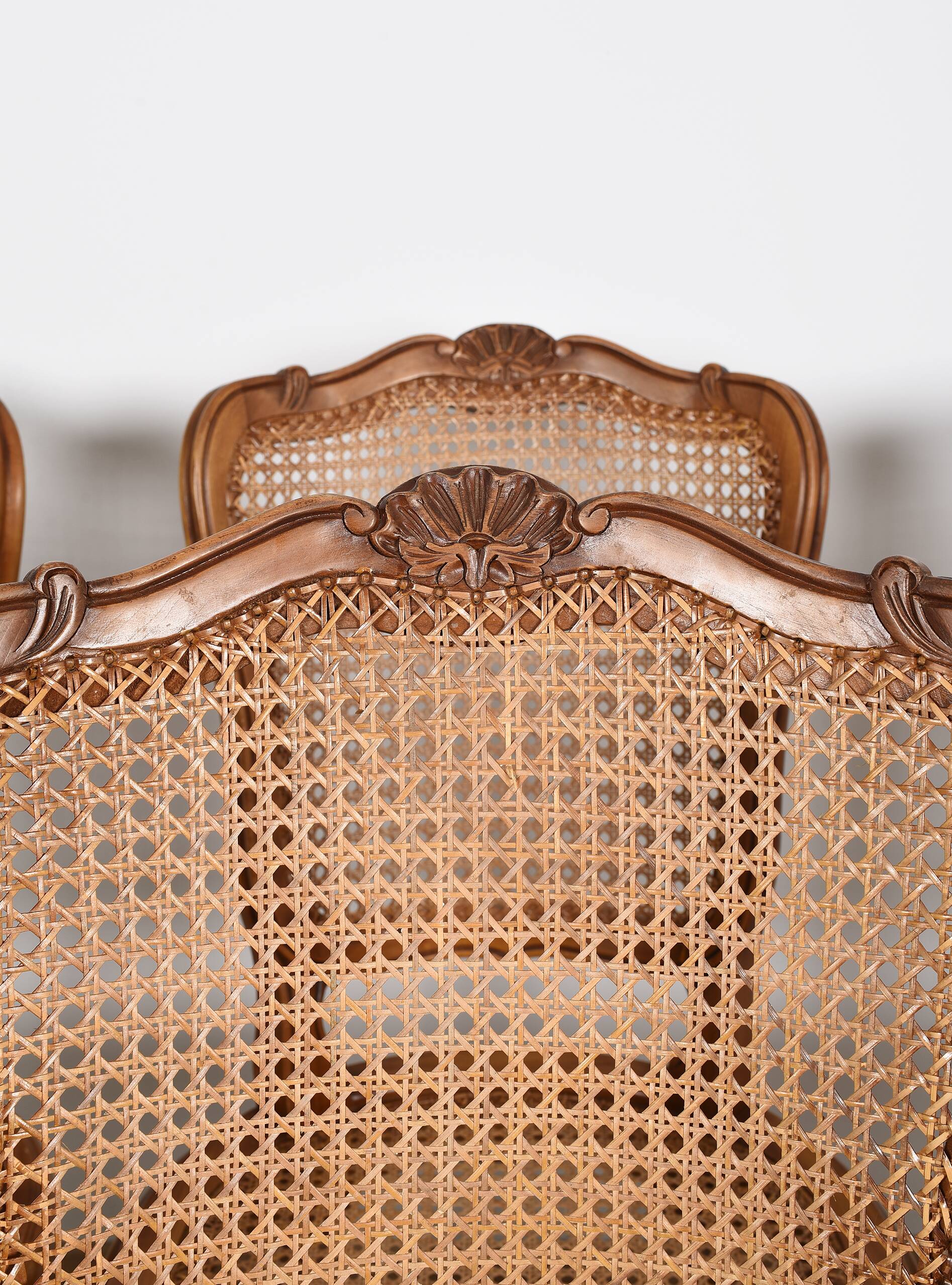 Louis xvi style cane chairs