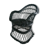 Child black rattan chair