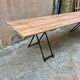 Wooden table and metal legs