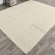 8x10 Cream & Beige Handmade Wool Vintage Rug, 248x301Cm