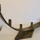 Imposing brutalist art brut iron metal chandelier