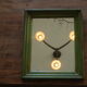 Miroir bois ancien vert 28x34cm