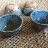 Series of 4 sandstone bowls