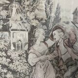 Old tapestry with country decor