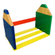 Wall-mounted pencil shelf for children, Pierre Sala style.