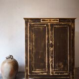 Buffet parisien en bois patiné marron