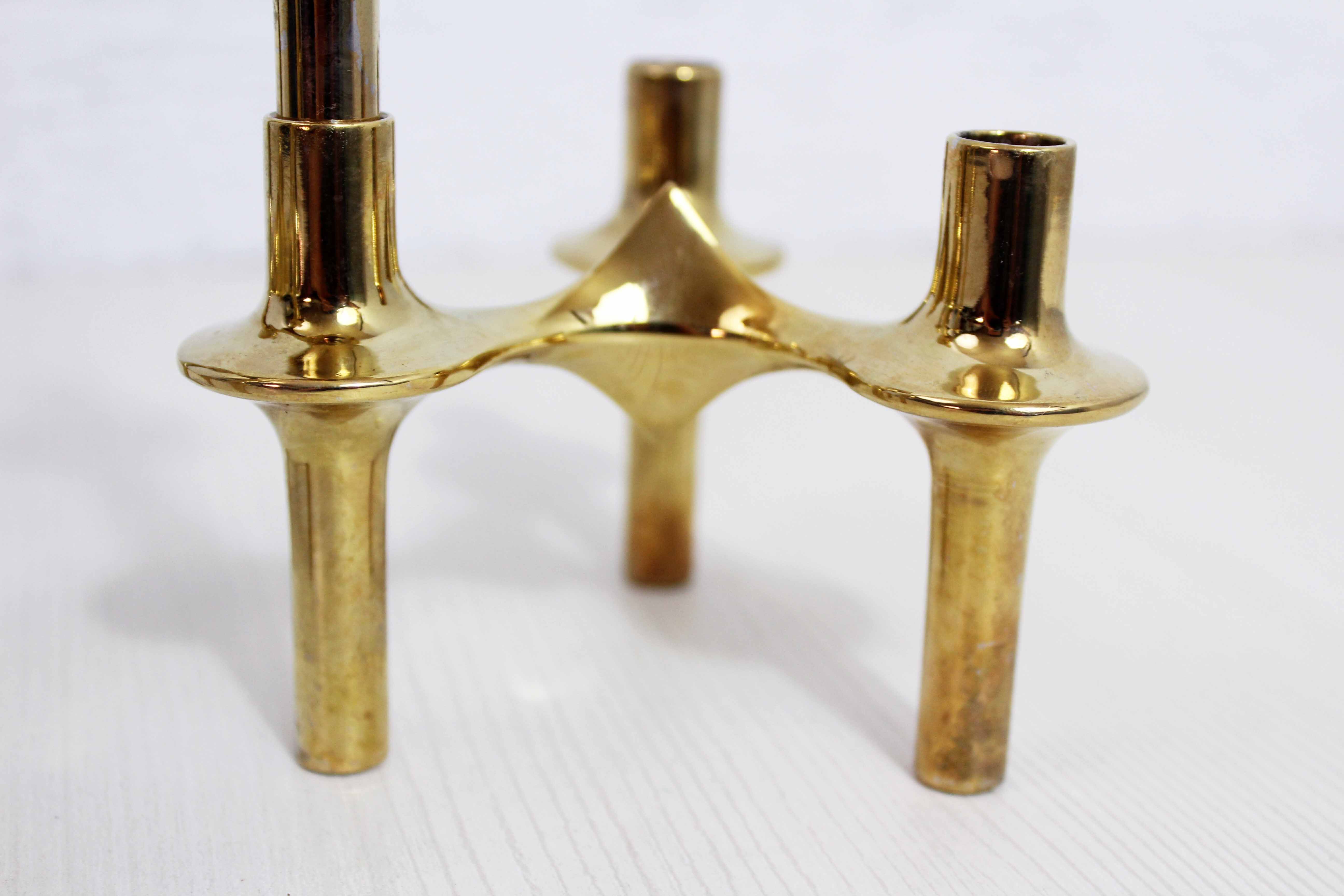 Set of 3 modular nagel candle holders