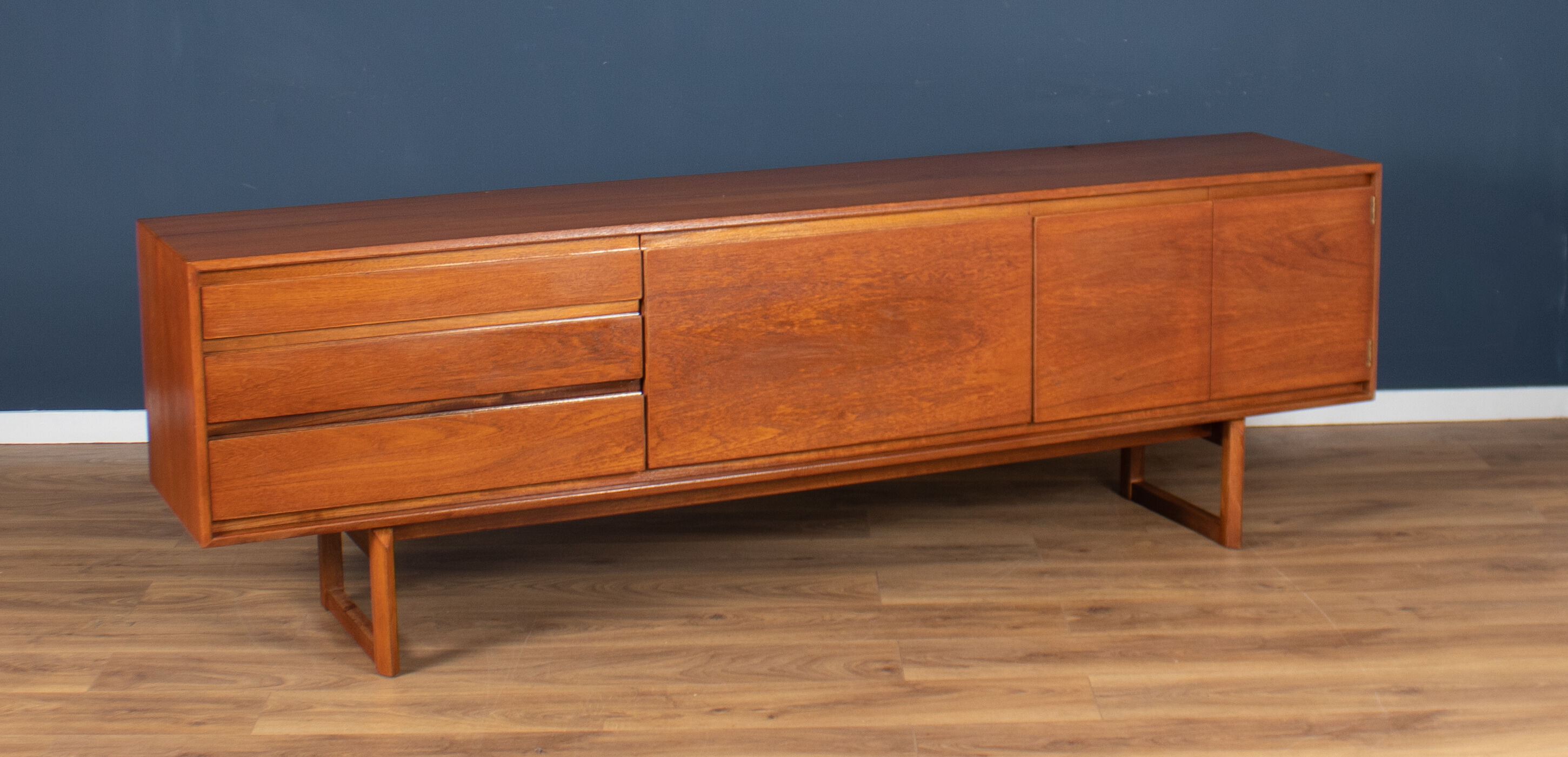 Long retro teak 1960s white & newton 'chilgrove' sideboard