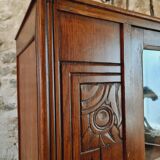 Solid oak display cabinet – Art Deco style – 1920s – Modular shelves