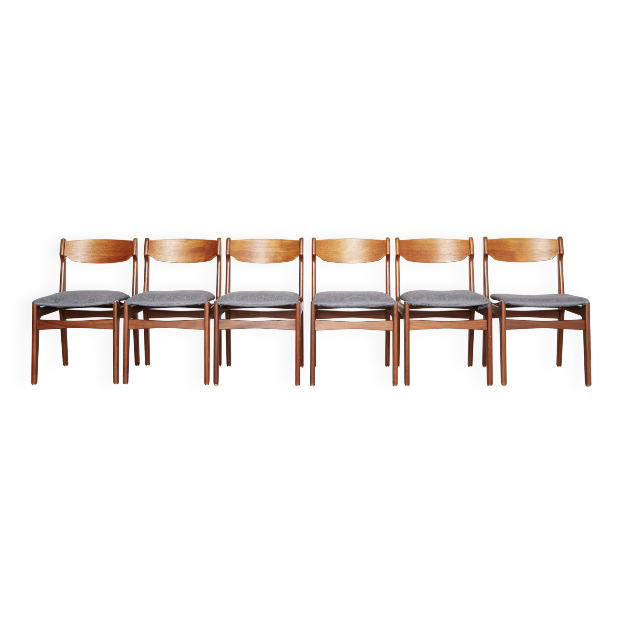 Set of 6 Teak Dining chairs by Erik Buch for  Anderstrup Møbelfabrik