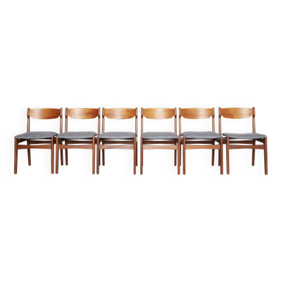 Set of 6 Teak Dining chairs by Erik Buch for  Anderstrup Møbelfabrik
