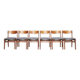 Set of 6 teak dining chairs by Erik Buch for Anderstrup Møbelfabrik.