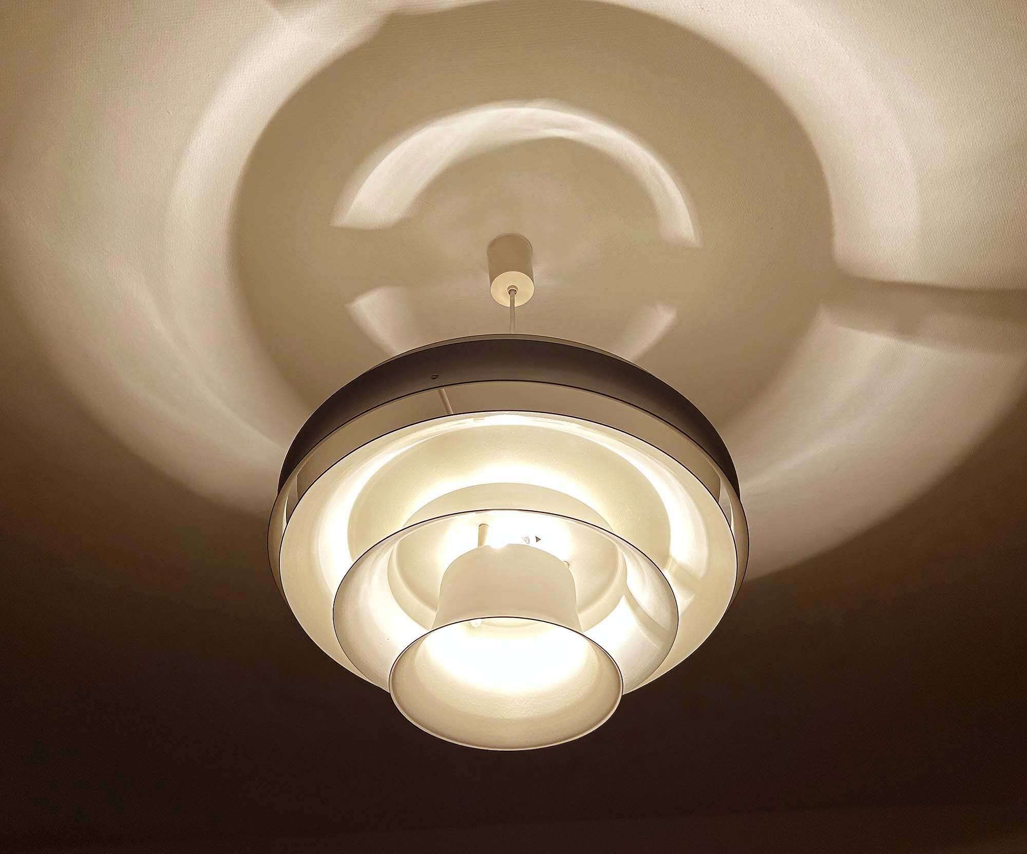 Large Scandinavian pendant light, 70s