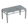 Metal coffee table in French garden style, mid-century modern, with perforated top, 1950s.