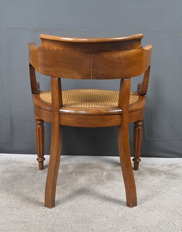 Fauteuil de bureau en noyer, époque Louis-Philippe – 1re partie XIXe