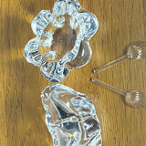Pair of Daum crystal salt pots