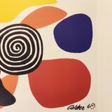 Lithograph Alexander Calder - spirals and petals -1969