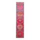 Vintage Turkish Oushak Handmade Cotton Pink Wool Runner Rug 79x362