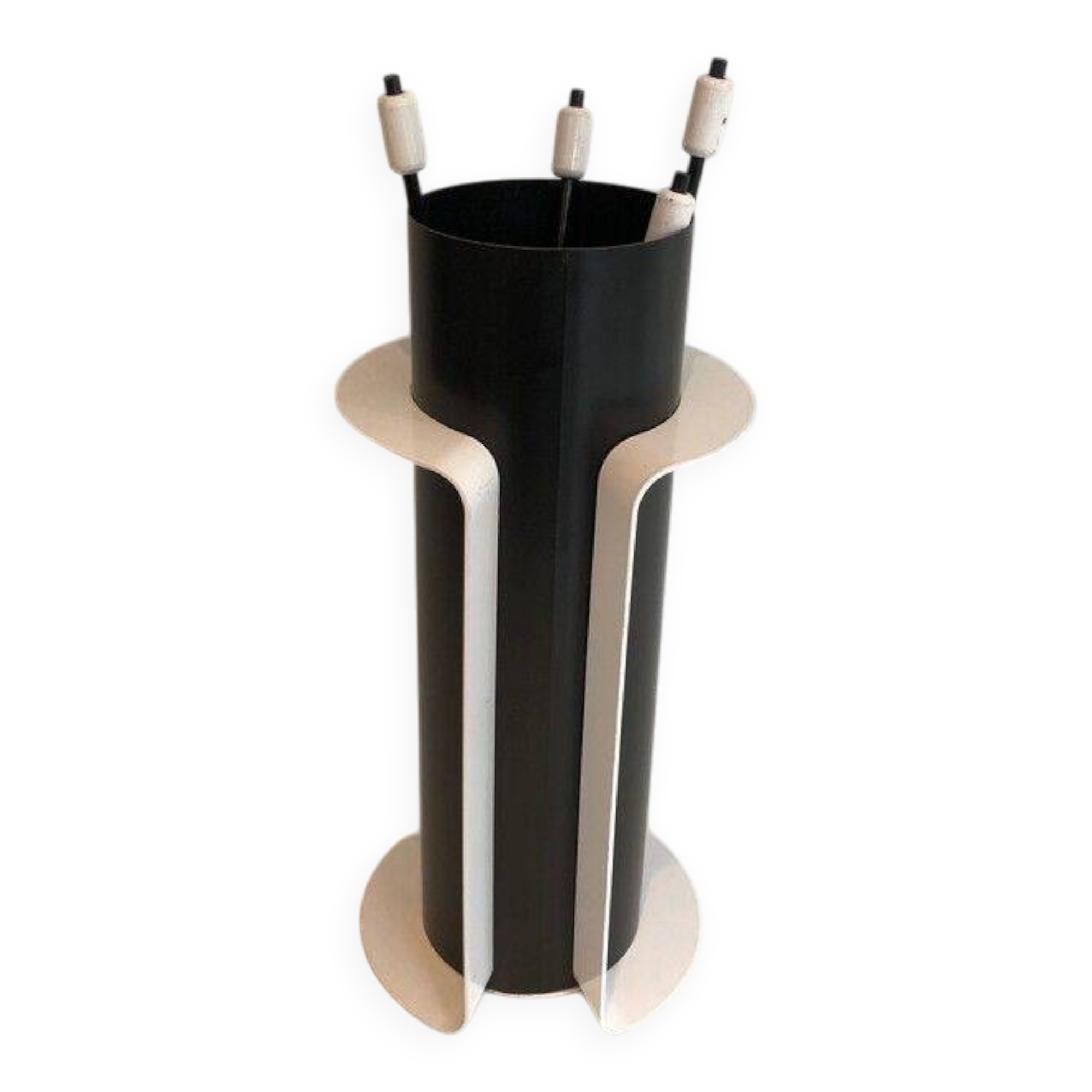 Necessary black and white lacquered lighter