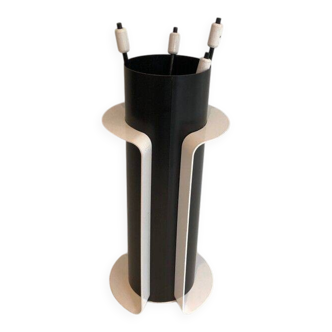 Necessary black and white lacquered lighter