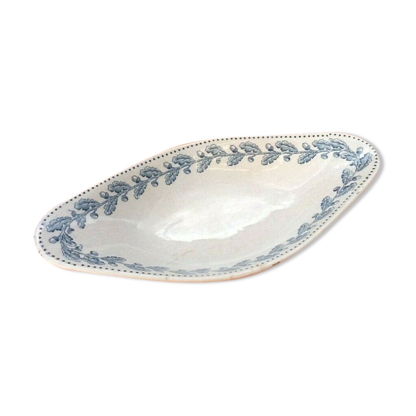 Old service ravier U&C faience Sarreguemines Model Oak