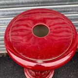 Old large Sarreguemines ceramic pedestal column