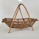Basket newspaper holder rattan magazines