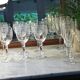 Six flûtes à champagne en cristal