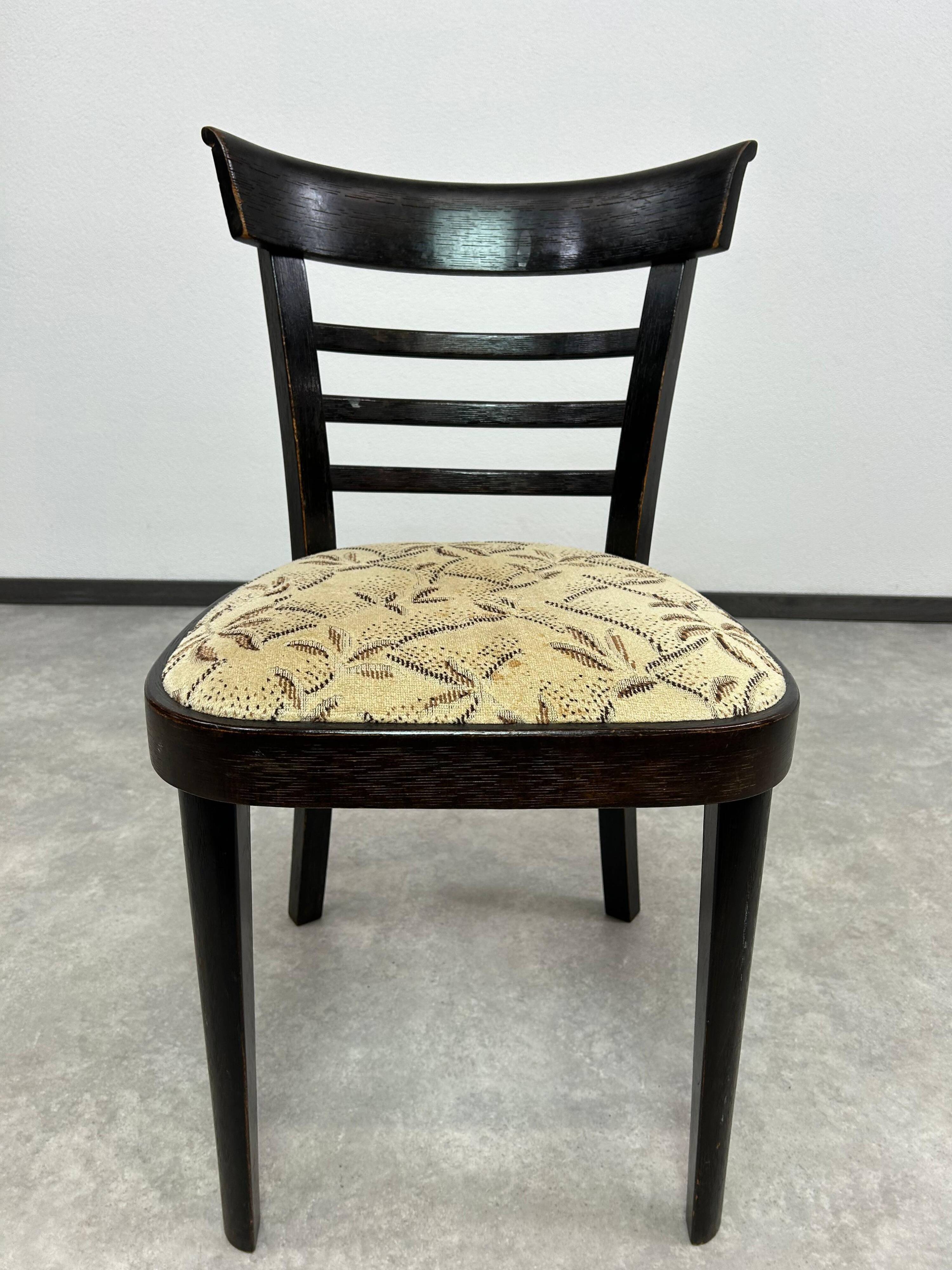 Art Deco dining chair by J. Halabala for Ton Bystřice pod Hostýnem