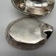 Salt shaker pepper and mustard bird in silver metal Gucci style