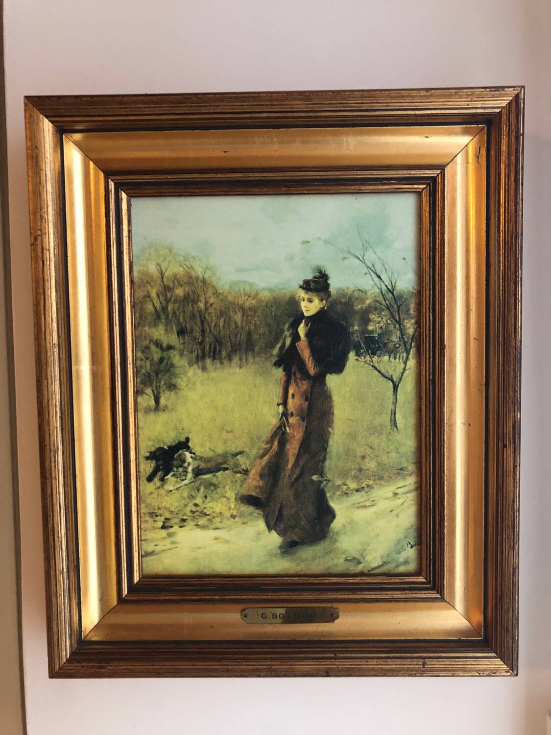 Reproduction The Walk in Naples Park (on canvas) by Giovanni Boldini