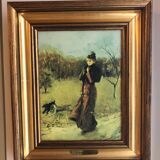 Reproduction The Walk in Naples Park (on canvas) by Giovanni Boldini