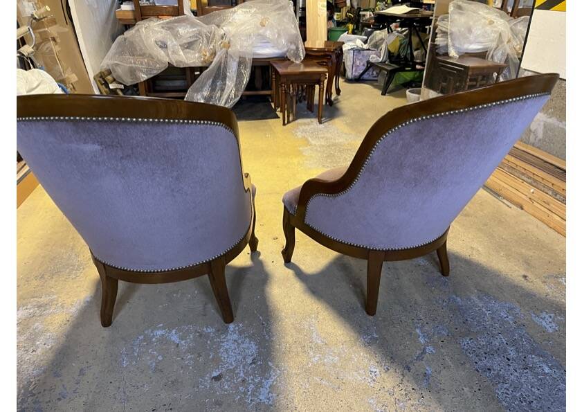 Light brown velvet fireside chair