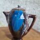 Art Deco coffee service Vallauris cobalt blue flambe glaze – 15 pieces