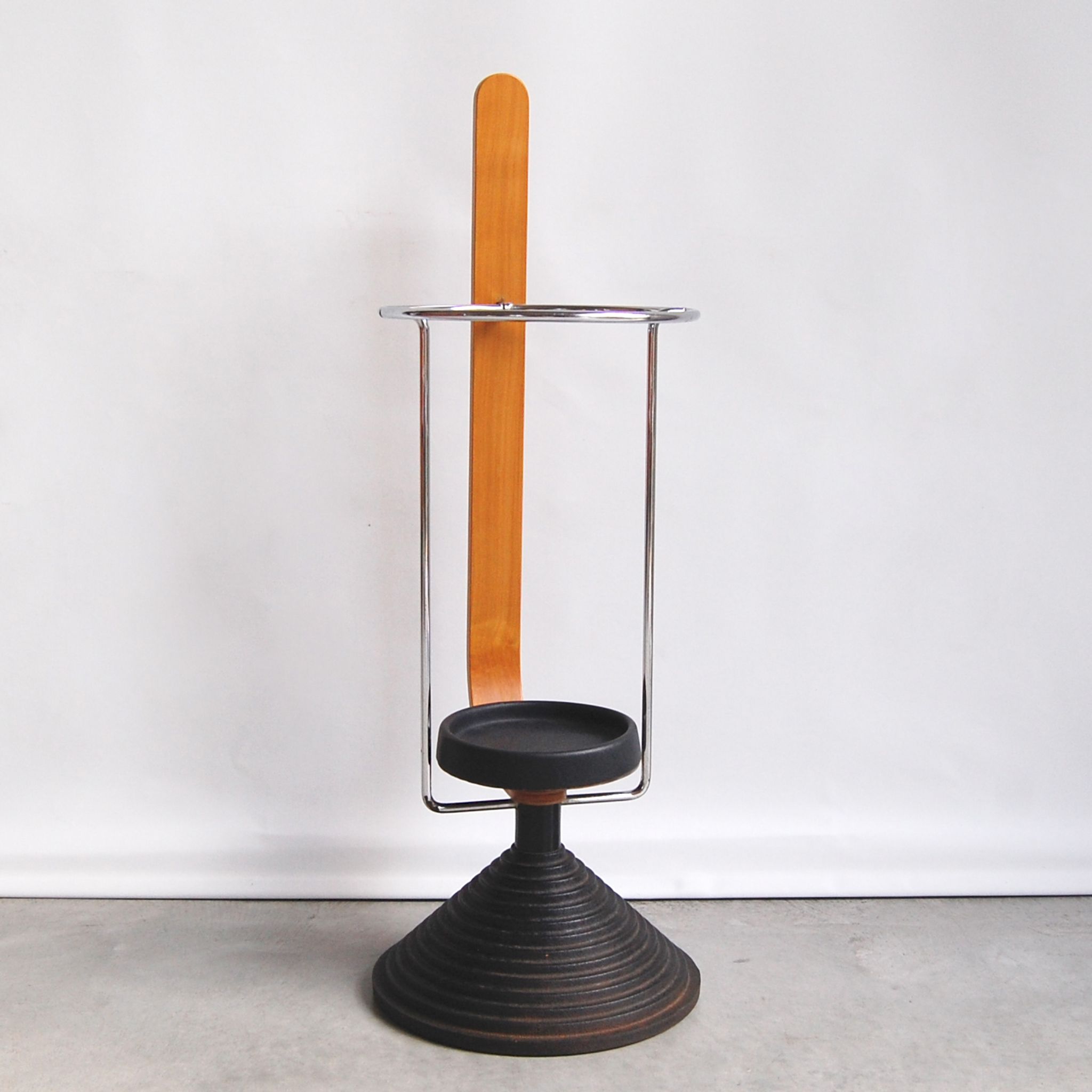 Post-modern vintage umbrella holder Origlia Italy 1980s