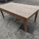 Old farmhouse table of 2x1 m and 8 places in beech and oak
