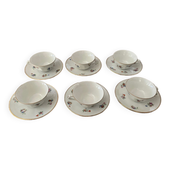 Service de tasses en porcelaine estampillées