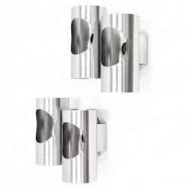Pair of double wall lamps space age of the 60s/70s
