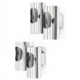 Pair of double wall lamps space age of the 60s/70s